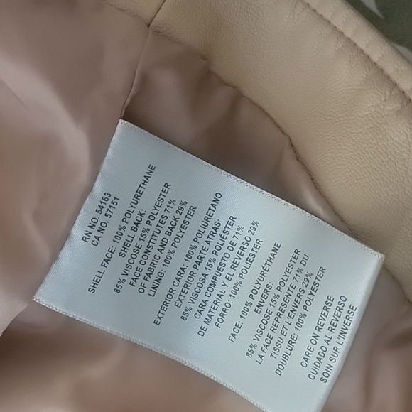 ***Sold***Genuine Levi Vegan Leather Jacket - Picture 4 of 4